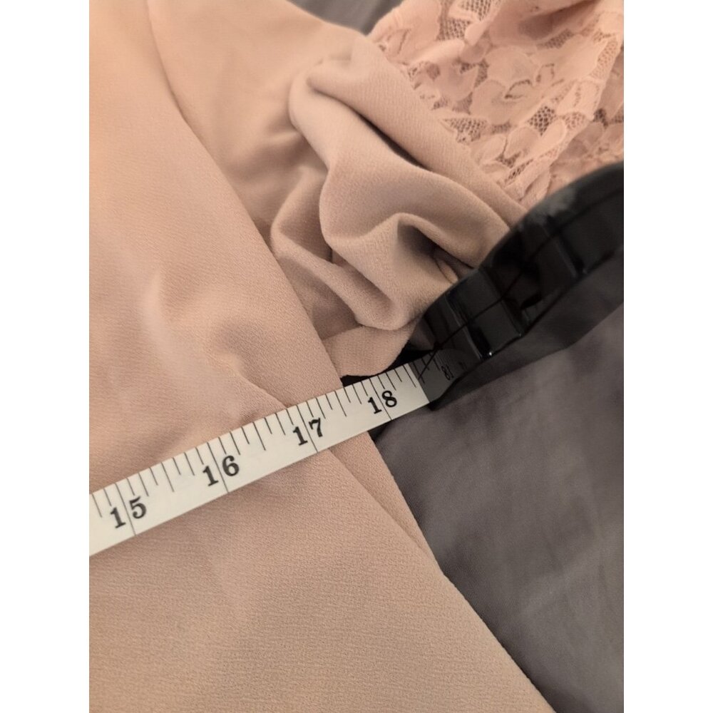 Banana Republic Crepe Lace-Sleeve Top Women’s Small Pink Long Sleeve - Picture 4 of 5